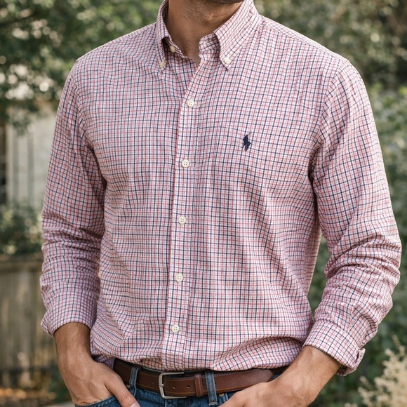 Ralph Lauren Other - ✨ Ralph Lauren Men's Red and White Plaid Shirt